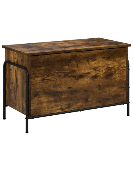 Scatola di Stoccaggio Rovere Fumo 80 x 40 x 49,5 cm