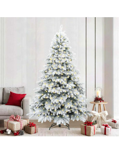 Albero di Natale artificiale con 300 LED Bianco 240 cm PE e PVC