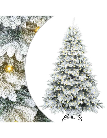 Albero di Natale artificiale con 300 LED Bianco 240 cm PE e PVC