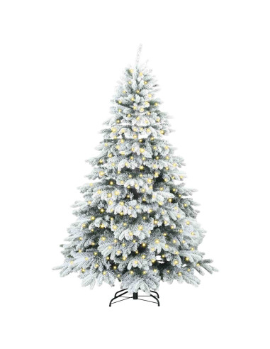 Albero di Natale artificiale con 300 LED Bianco 240 cm PE e PVC