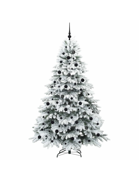 Albero di Natale artificiale con 300 LED Bianco 210 cm PE e PVC