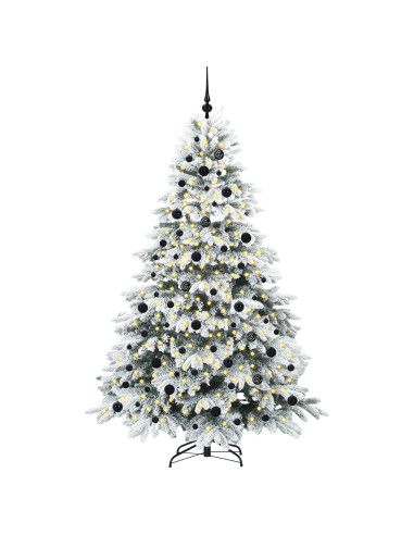Albero di Natale artificiale con 300 LED Bianco 210 cm PE e PVC