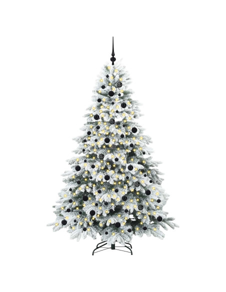 Albero di Natale artificiale con 300 LED Bianco 210 cm PE e PVC