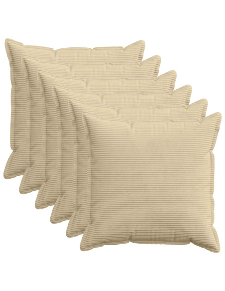 Federa 6 pz HOUTEN Grigio Verde Chiaro 60 x 60 cm corduroy
