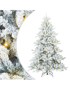 Albero di Natale Artificiale con Rami Pieghevoli Bianco 240 cm 2