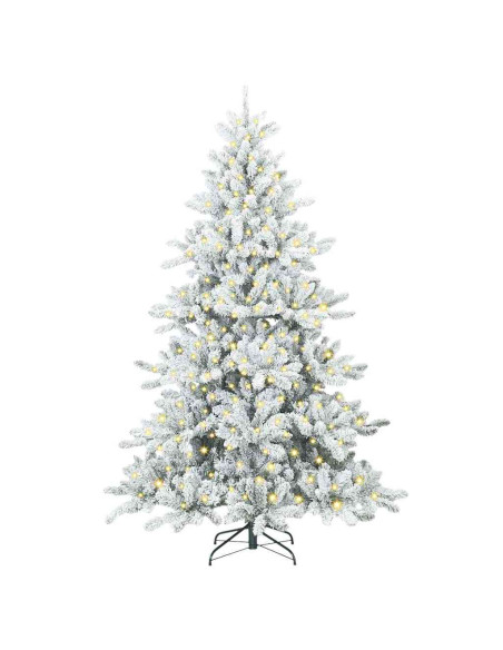 Albero di Natale Artificiale con Rami Pieghevoli Bianco 240 cm