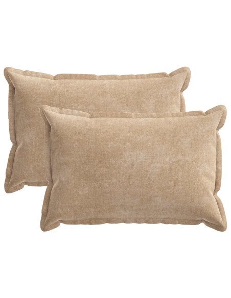 Federa 2 pz HOUTEN Tortora 30 x 50 cm Tessuto Chenille