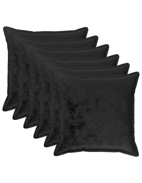 Federa 6 pcs HOUTEN Nero 65 x 65 cm Flanella