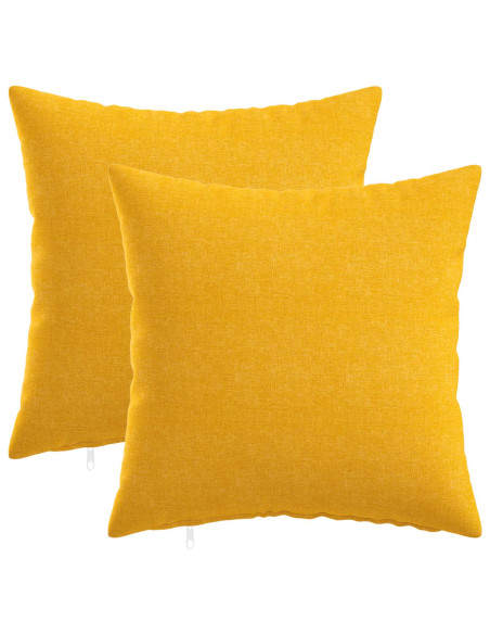 Cuscino con cuscino HEERLEN 2 pz Giallo Chiaro Tessuto