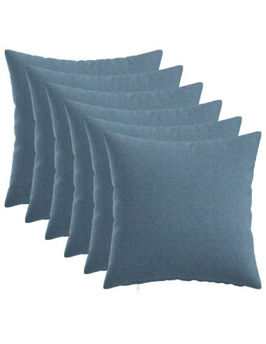 Cuscino con cuscino HEERLEN 6 pz Blu jeans Tessuto