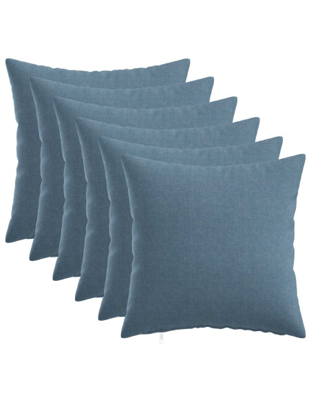 Cuscino con cuscino HEERLEN 6 pz Blu jeans Tessuto