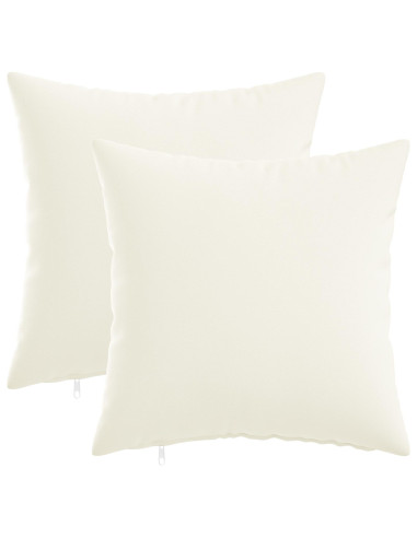 Cuscino con cuscino HEERLEN 2 pz Bianco Tessuto