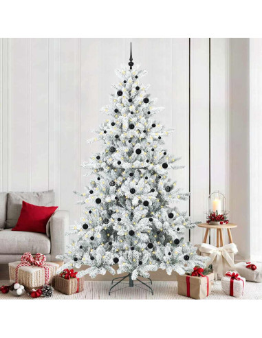 Albero di Natale Artificiale con Rami Pieghevoli Bianco 240 cm