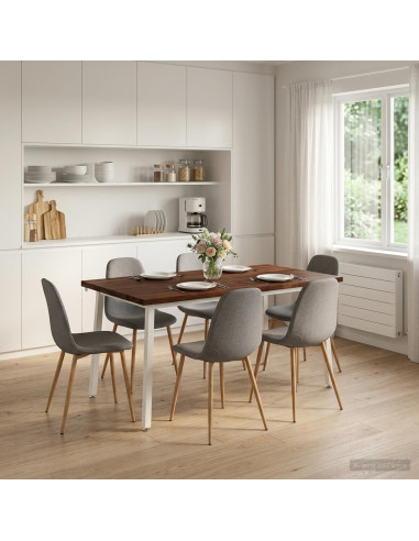 Tavolo da pranzo quadrato 160 x 80 x 75 cm Marrone Scuro