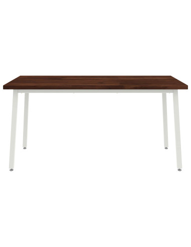 Tavolo da pranzo quadrato 160 x 80 x 75 cm Marrone Scuro