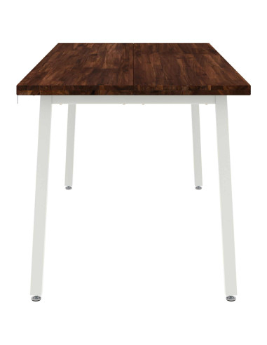 Tavolo da pranzo quadrato 160 x 80 x 75 cm Marrone Scuro