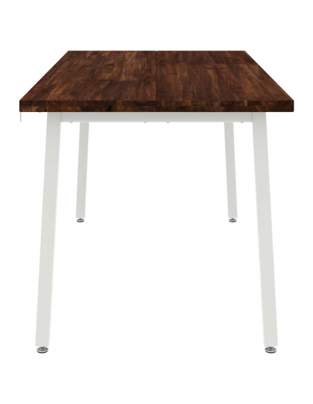 Tavolo da pranzo quadrato 160 x 80 x 75 cm Marrone Scuro