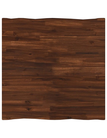 80 x 80 x 75 cm Legno di Acacia Massello Marrone scuro e Nero