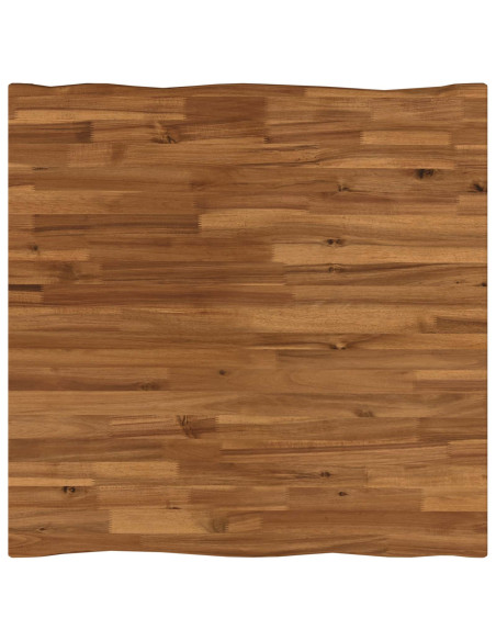 80 x 80 x 75 cm Legno di Acacia Massello Naturale e Nero