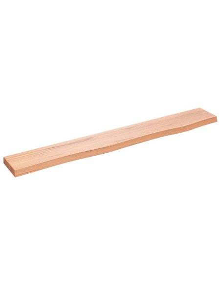 Ripiano Muro Marrone Chiaro 80x10x2 cm Massello Rovere Trattato