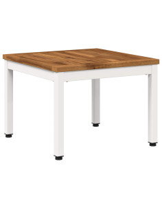 Tavolino da salotto Naturale e Bianco 50 x 48,5 x 36 cm 2