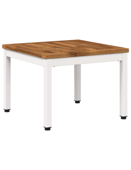 Tavolino da salotto Naturale e Bianco 50 x 48,5 x 36 cm
