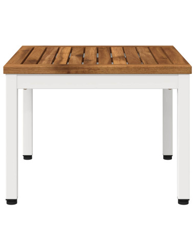 Tavolino da salotto Naturale e Bianco 50 x 48,5 x 36 cm