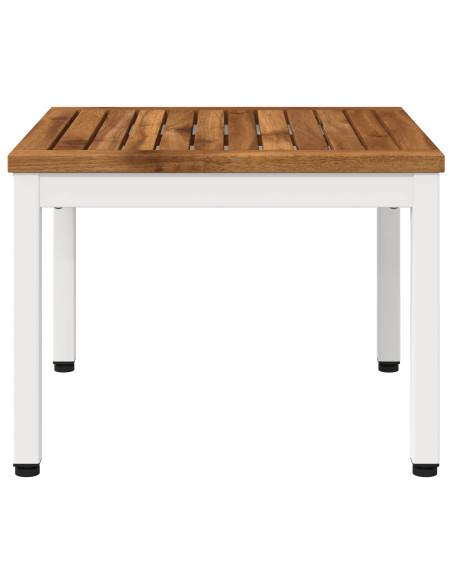 Tavolino da salotto Naturale e Bianco 50 x 48,5 x 36 cm