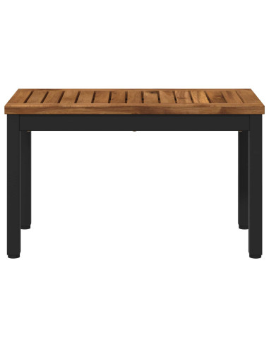 Tavolino da salotto Naturale e Nero 60,5 x 30 x 36 cm