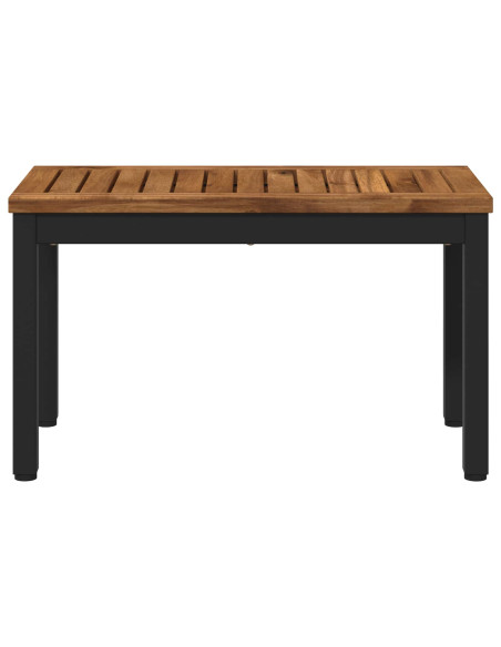 Tavolino da salotto Naturale e Nero 60,5 x 30 x 36 cm
