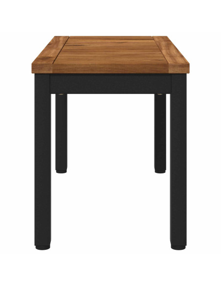 Tavolino da salotto Naturale e Nero 60,5 x 30 x 36 cm