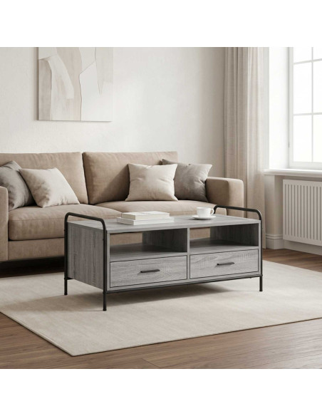 Tavolino da salotto Sonoma grigio 99,5 x 49 x 46 cm