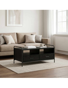 Tavolino da salotto Rovere Nero 99,5 x 49 x 46 cm