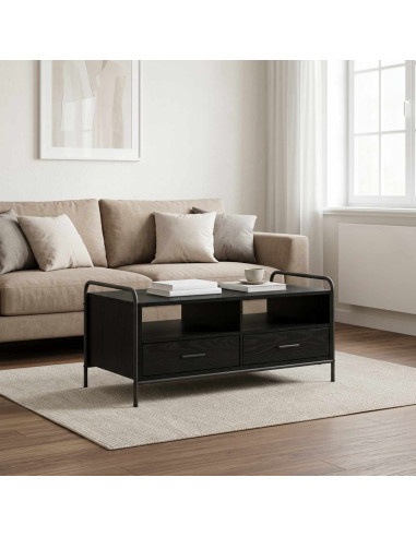 Tavolino da salotto Rovere Nero 99,5 x 49 x 46 cm