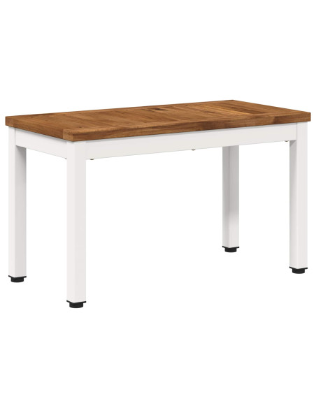Tavolino da salotto Naturale e Bianco 60,5 x 30 x 36 cm