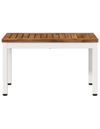 Tavolino da salotto Naturale e Bianco 60,5 x 30 x 36 cm