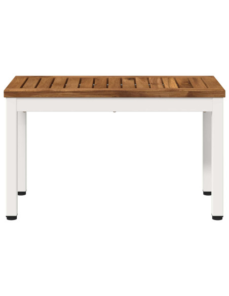 Tavolino da salotto Naturale e Bianco 60,5 x 30 x 36 cm