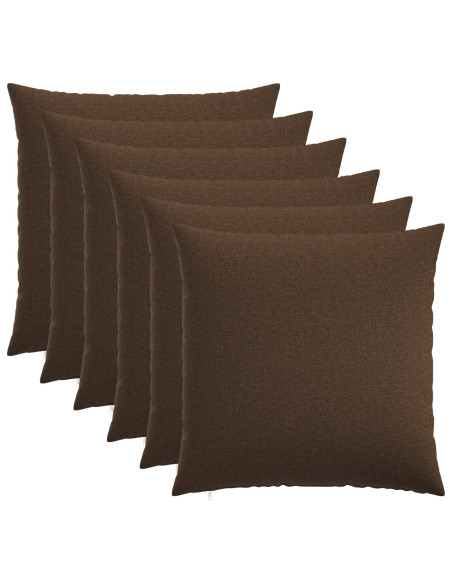 Federa 6 pz HEERLEN Marrone 60 x 60 cm Tessuto