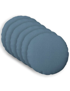Federa 6 pz HEERLEN Blu jeans Ø 50 cm Tessuto