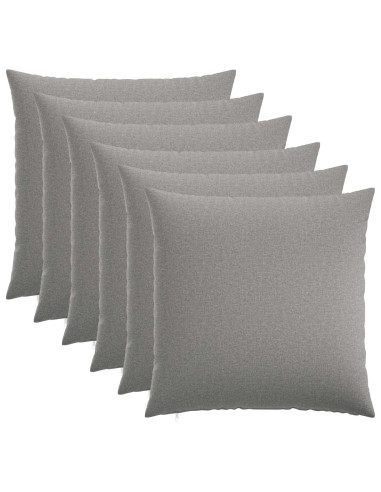 Federa 6 pz HEERLEN Grigio Nuvola 55 x 55 cm Tessuto