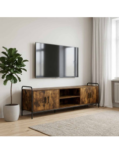 Mobile TV 167,5 x 33 x 50 cm Rovere Fumo Legno ingegnerizzato