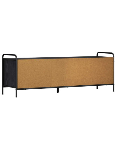 Mobile TV 140 x 39,5 x 50 cm Rovere Nero Legno ingegnerizzato