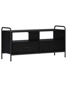Mobile TV 67,5 x 33 x 50 cm Rovere Nero Legno ingegnerizzato 2