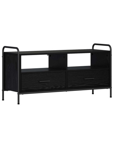 Mobile TV 67,5 x 33 x 50 cm Rovere Nero Legno ingegnerizzato