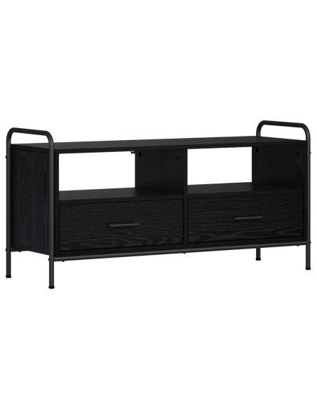 Mobile TV 67,5 x 33 x 50 cm Rovere Nero Legno ingegnerizzato