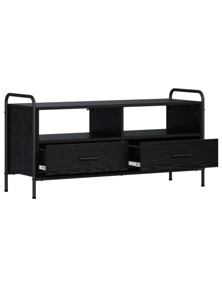 Mobile TV 67,5 x 33 x 50 cm Rovere Nero Legno ingegnerizzato