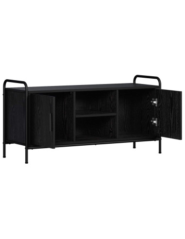 Mobile TV 99 x 33 x 50 cm Rovere Nero Legno ingegnerizzato