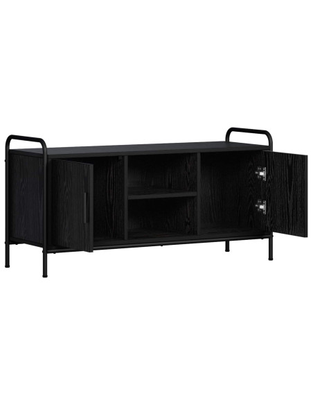 Mobile TV 99 x 33 x 50 cm Rovere Nero Legno ingegnerizzato