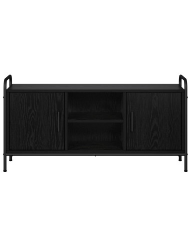 Mobile TV 99 x 33 x 50 cm Rovere Nero Legno ingegnerizzato