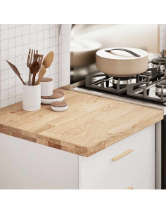 Piano di Lavoro Cucina 60x63,5x4 cm Legno Massello Rovere